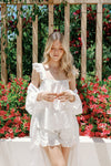 Chloe Rose Bridal Pyjama set - Ivory White