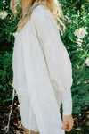 Daphne Embroidered Bridal Robe - Ivory